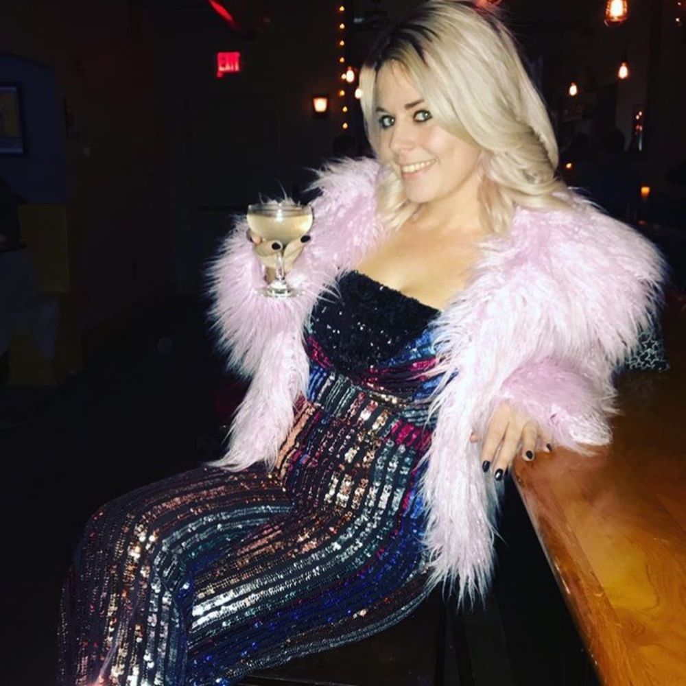 Forever 21 Disco Party Sequin Sparkle Jumpsuit